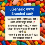 Generic बनाम Branded दवाएँ – कीमत में इतना फर्क क्यों? पूरी जानकारी हिंदी में